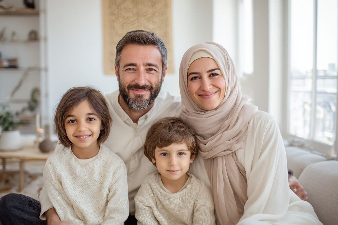Muslim family planning their estate together